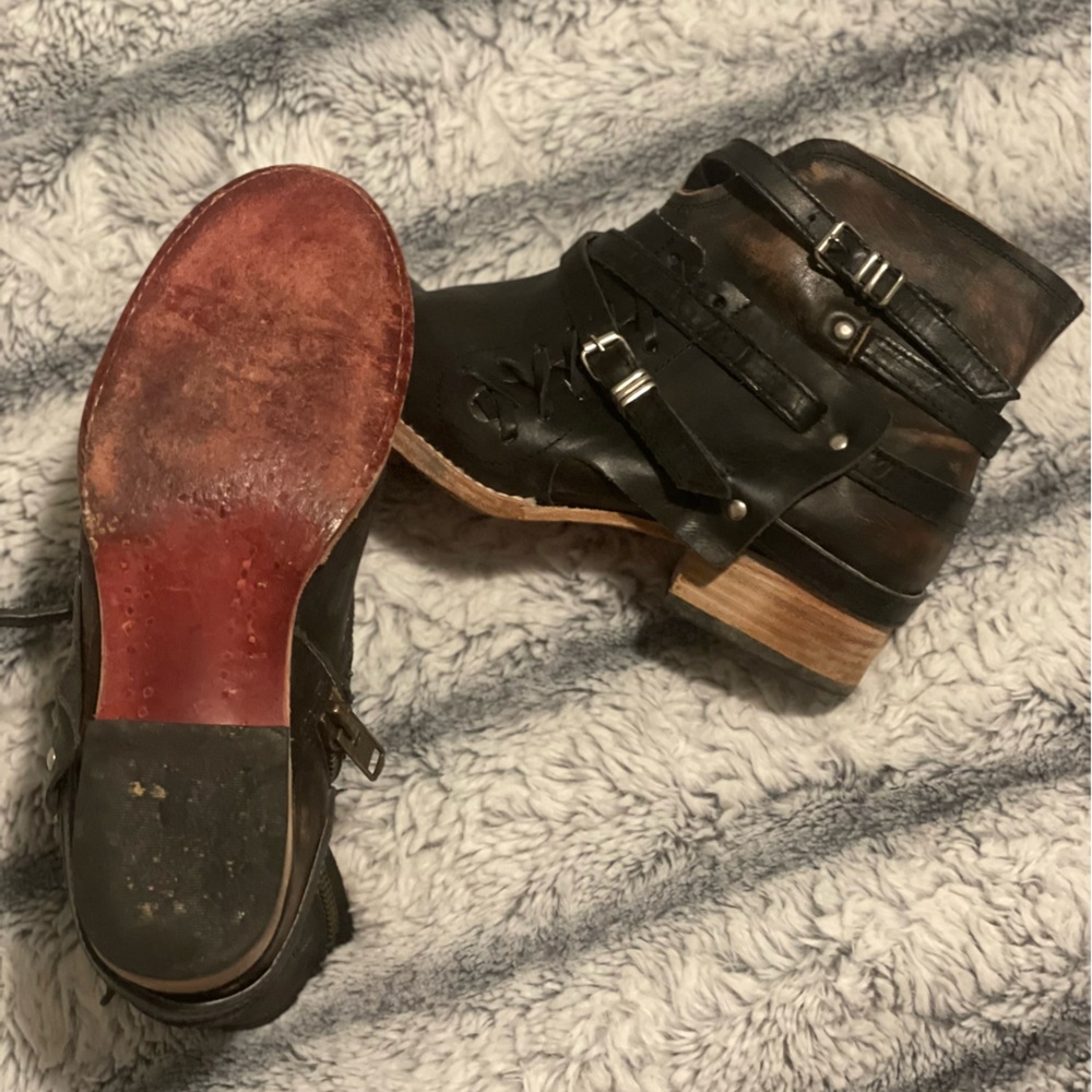 Freebird Black and Brown Ankle Boots